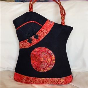 Fabric Asian Motif Bag